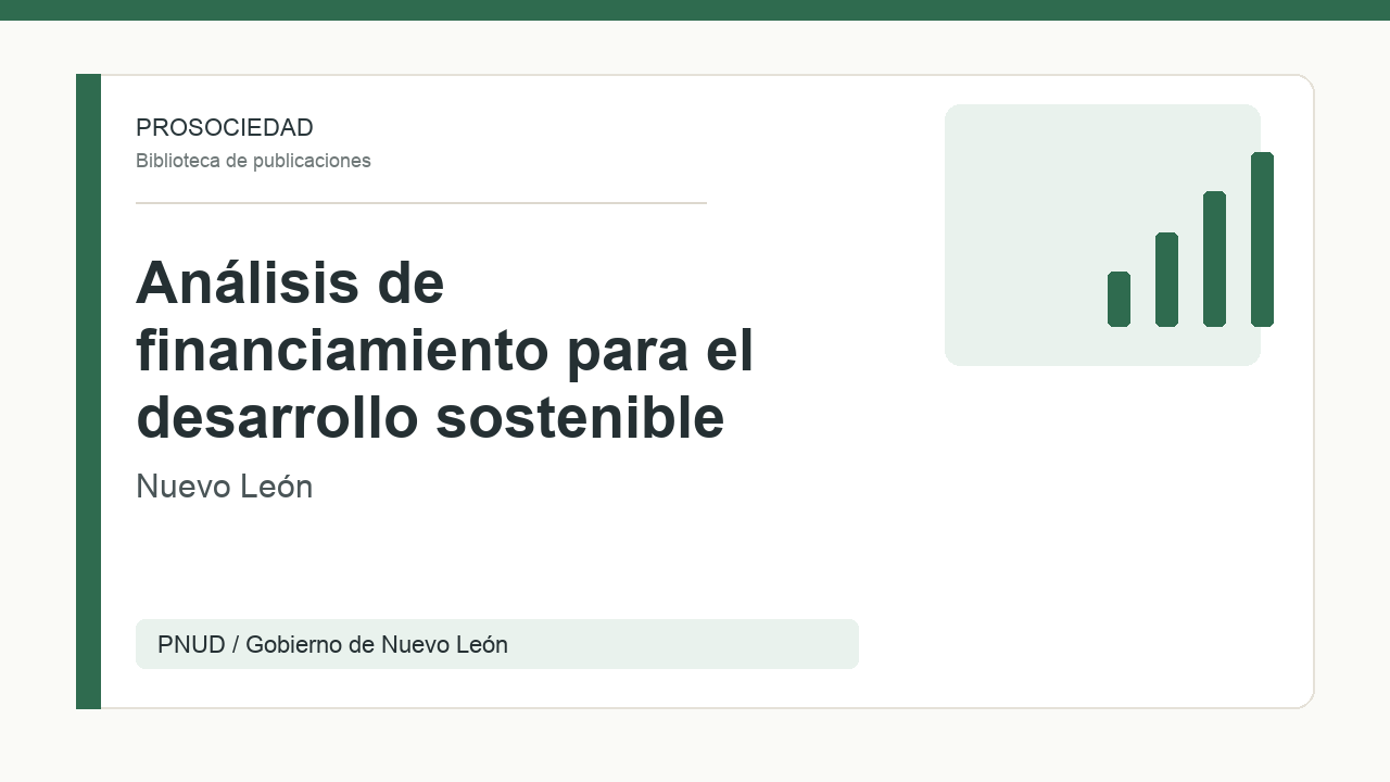 Análisis de financiamiento para el desarrollo sostenible de Nuevo León