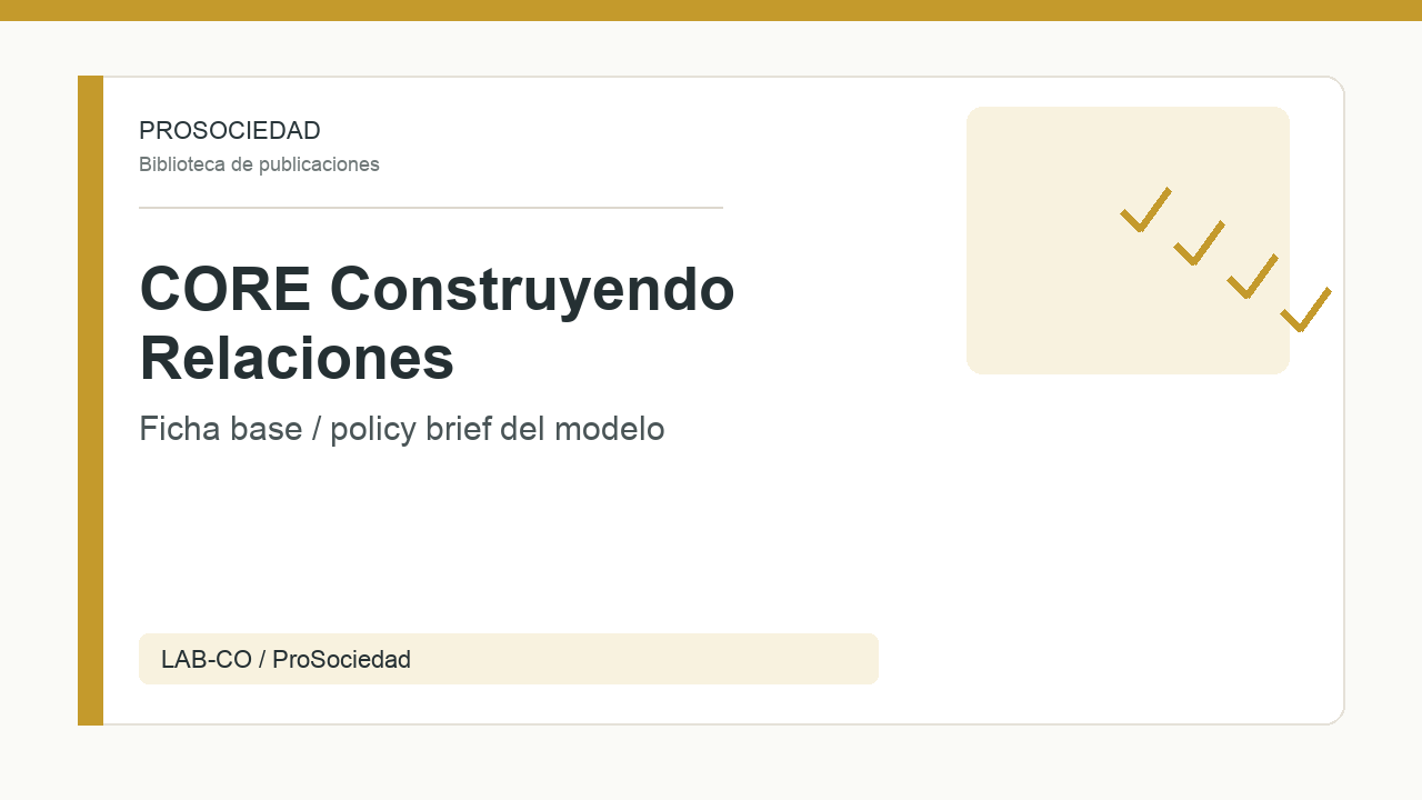 CORE (Construyendo Relaciones): modelo de prevención de violencia de pareja y relacional dirigido a hombres ofensores
