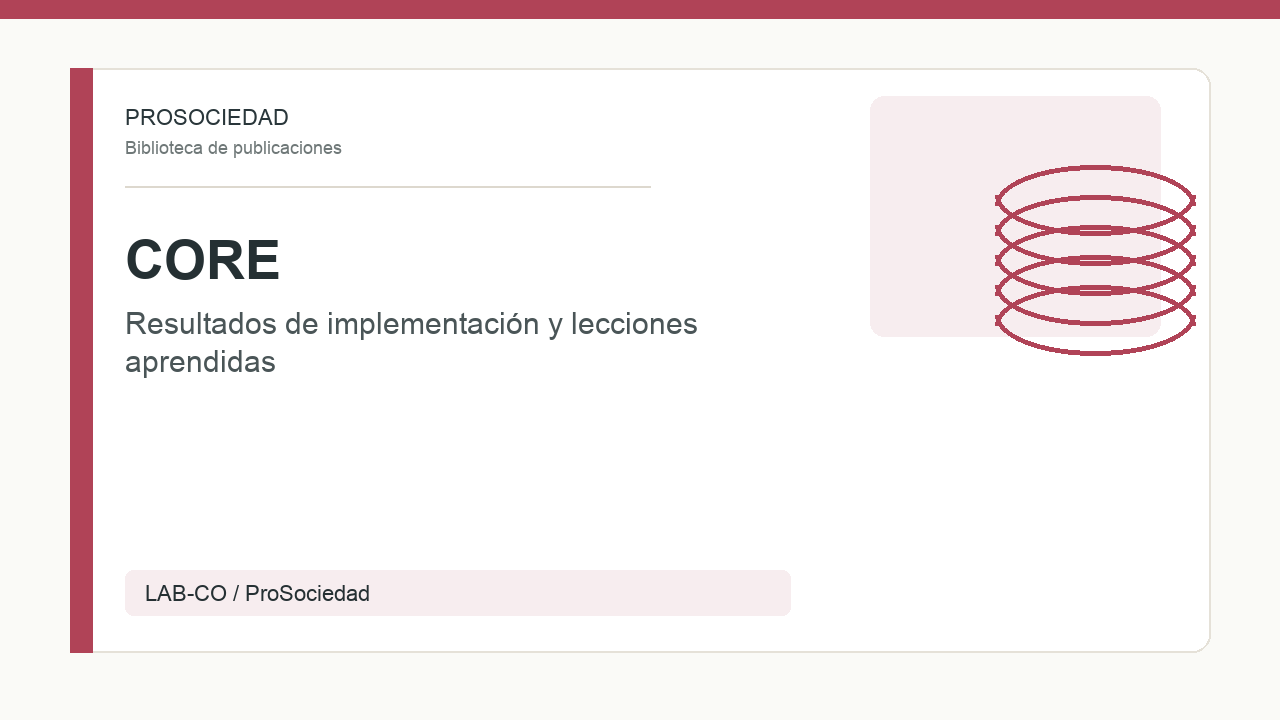 CORE. Modelo de prevención de violencia de pareja dirigido a hombres agresores: resultados de implementación y lecciones aprendidas