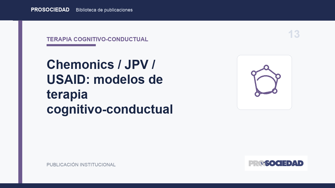 Chemonics / JPV / USAID: modelos de terapia cognitivo-conductual basados en evidencia en México