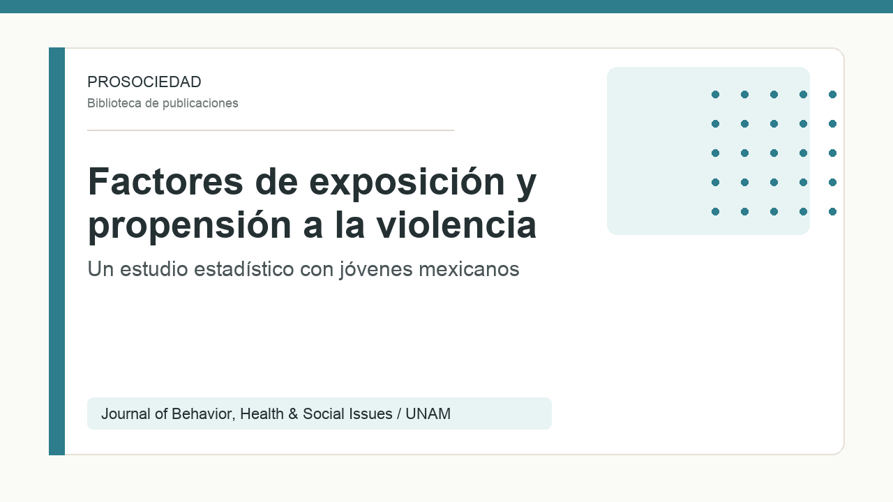 Factores de exposición y propensión a la violencia: un estudio estadístico con jóvenes mexicanos